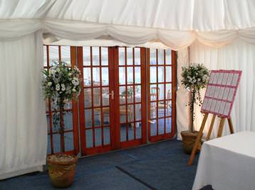 Entrance from Reception Marquee