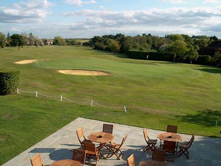 Patio and 18th hole