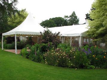 Garden in a marquee